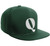 Daxton Classic Snapback Hat 3D Capital Alphabet Letters Flat Bill Visor Cap, Hunter Hat White Letter Q