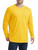 TACVASEN Cotton Long Sleeve Shirt Men T-Shirts for Men Casual Long Sleeve Shirts for Men Yellow Long Sleeve Shirt Yellow S