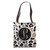 White Leopard Print Cheetah Monogram Initial "Letter L" Tote Bag