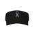 Thyroid Cancer Awareness Ribbon Visor Cap Adjustable Uv Protection Sun Visor Hats Empty Top Baseball Hat for Women and Men Black
