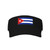 Cuba Flag Visor Cap Adjustable Uv Protection Sun Visor Hats Empty Top Baseball Hat for Women and Men Black