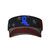 Colorectal Cancer Awareness America Flag Blue Ribbon Visor Cap Adjustable Uv Protection Sun Visor Hats Empty Top Baseball Hat for Women and Men