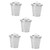 jojofuny 5 Pcs Mini Trash Can Trash Can Outdoor Metal Trash Can with Lid Outside Trash Can with Lid Mini Garbage Cans Tiny Desk Waste Can Metal Rubbish Can Trash Recycling Container Office