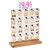 Miratino Earring Display Stands for Selling, Wood Jewelry Display for Selling with 20 Removable Hooks, Earring Rack Display Holder Stand for Earring Cards, Keychains, Bracelets (Brown)
