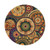 Ethnic Circles Floral Pattern Print Mouse Pad Round Gaming Mouse Pad with Non-Slip Rubber Base Desk Mouse Mat Waterproof Computer Mousepad for Laptop Office Gaming