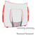 VEVOR 7x7ft Baseball Softball Practice Net, Portable Baseball Training Net for Hitting Batting Catching Pitching, Backstop Baseball Training Replacement Net with Strike Zone(Net Only)