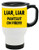 Debbie's Designs Hillary Liar Liar Pantsuit on Fire 14oz WHITE Stainless Travel Mug