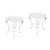 Happyyami 2pcs Iron Plant Stand Small Plants Stand Mini Planter Rack Desktop Flower Rack Plant Stand Indoor Metal Plant Stands Outdoor Indoor Plant Rack Plant Pot Stand White Flowers Cactus