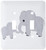3dRose lsp_195248_2 Mom and Baby Elephant Double Toggle Switch
