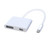 Type-c to DP+miniDP Docking Station HUB Converter (Size : White)