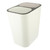 Zerodeko Garbage can Garbage bin Kitchen flip Trash can Kitchen Trash Container Plastic Waste bin Trash bin Plastic Bins Garbage Recycling Containers Office Big Wastebasket Desktop White pp