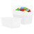 Nsmykhg Storage Bins,6 Pack Small Multi-Purpose Plastic Storage Bins, Stackable Cubby Bin Storage Bins Storage Cubbies Plastic Storage Containers for Classroom Book Bin Toy Organizers (White)