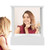 Non Reversing Mirror, Triangular Fixed Table Mirror, Left and Right Inverted Mirror, Wall Shatterproof Mirrors, Non Magnifying Mirror for Modeling, Makeup, Facial Correction, Left Right Not Reversed