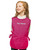 Personalized Hot Pink Kids Art Smock, Cobbler Apron, Poly/Cotton Twill Fabric (Extra Large)