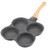 Egg Frying Pan, 4-Cup Nonstick Omelet Pan, 4 Hole Egg Cooker Pan Breakfast Pancake Maker, Aluminium Omelette Pan with Wooden Handle for Induction Cooker, Gas Stove