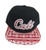 Aesthetinc California CA Republic Cali Bandana Floral Print Flat Bill Cap Hat Visor Travel Sport (Black Bandana)