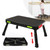 OPSOOPI Safety Rv Step Stool, Adjustable Height Folding Steps Stools for Adults, Aluminum Step Platform with Anti-Slip Surface for Camper Steps, Household, Supports Up to 500lbs (Black)