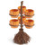 YQkoop Halloween Candy Bowl, Halloween Pumpkin Snack Bowl Stand, Collapsible Trays Stand, Halloween Pumpkin Bowls on Broom for Serving Snacks Salad Fruit Halloween Party Supplies