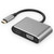 BRASSU Multifunctional Docking Station Type c to hdmi Notebook Extender (Size : 2 in 1)