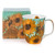 McIntosh Van Gogh Sunflowers Green Fine Bone China Java Mugs (12.17 oz)