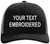 Your Custom Text Embroidered on Richardson 115 Hat Low Profile Trucker Mesh Snapback Cap ((M/L), Black/Charcoal)