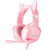 UNIOJO Gaming Headset Noise-Canceling Mic, Wired Over-Ear Headphones, Surround Sound, LED Breathing Light, Memory Foam Ear Pads, for Xbox Series, PS5, PS4, Nintendo Switch, PC, Mobile, Pink