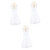 DOITOOL 3 Pcs Erlenmeyer Flask 500ml Erlenmeyer Flask 2000ml Lab Erlenmeyer Flasks Shot Glass with Lid Studenglass Graduated Flask Bunsen Burner Chemistry Flask Student Use Beaker Vacuum
