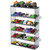 KISLANE Acrylic Display Case for Hot Wheels & Matchbox Cars, 6 Tiers Matchbox Cars Display Case, Sturdy Assembly Storage Case Display of 48 Hot Wheels Matchbox Cars (6- Tiers Gray)