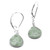 Turquoise Jasper 9x9mm Briolette Sterling Silver Lever Back Earrings