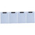 NUOBESTY 4pcs Clipboard Clip Clipboard Restaurant Clipboard Clipboard Foldable Clipboard Folio Clipboards Plastic Clipboard Office Document A4 Paper Student Pp Pencil