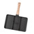 4 Sections Egg Frying Pan, Sectional Skillet Grill Divided Breakfast Pan Aluminium Nonstick Square Lightweight Split Grill Pans with Wooden Handle for Induction Cooker (Black)