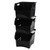 Teyyvn 3-Pack Plastic Stackable Storage Bins, Black Stackable Bins For Pantry