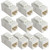 NTW Cat6 Keystone Coupler (10Pack) RJ45 Wall Coupler, Ethernet Coupler, Ethernet Keystone Coupler, Wall Cat6, Cat6 Network Coupler for Keystone Patch Panel - Compatible with Cat5/5e/6 - White