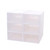 Parliky 6pcs Box Drawer Storage Bins Foldable Shoe Cabinet Clear Closet Organizers and Storage Collapsible Storage Bins Shoes Storage Bin Shoebox At Home White Storage Box Men and Women