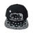 Aesthetinc 3D Embroidered California CA Republic Cali Bear Paisley Bandana Flat Bill Hip Hop Cap Hat Visor (Black)