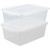 Easymanie Plastic Latching Box, Multi-Purpose 16 Quart Clear Storage Bin, 2 Packs