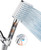 Heemli Handheld Shower Head with Filter, High Pressure 6 Spray Mode Filtered Shower Head with Hose, Bracket and Water Softener Filters Beads for Hard Water Remove Chlorine, Chrome