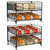 JKsmart 4-Tier Stackable Can Rack Organizer, Can Storage for Kitchen Pantry Cabinet, Can Holders for Food, Multifunctional Can Dispenser for Snacks Soda