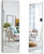 Mirrotek Over The Door Mirror Full Length 13.7" x 48" - Aluminum Frame Bathroom Mirror, Slim & Mountable Body Mirror Full Length, Shatterproof Full Body Mirror for Door (Silver)