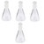 DOITOOL 4pcs Erlenmeyer Flask with Stopper Chemistry Beakers and Flasks Narrow Mouth Erlenmeyer Flask Heat Shrink Butt Connectors Conical Beaker Curie Supplies Triangle Glass