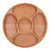 Appetizer Serving Tray Wood, Divided Serving Tray Round Charcuterie Board Chips and Dip Serving Dish Serving Plates Dividers for Food Compartment Serving Tray Sectional Plates with Dividers(30cm)