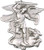 F A Dumont Antique Silver Visor Clip