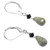 Aqua Jasper 10x6mm Briolette Sterling Silver Lever Back Earrings Crystal