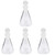 SOLUSTRE 4Pcs Erlenmeyer Flask with Stopper Laboratory Glassware Scientific Glass Flask Chemistry Flask Lab Flask Glass Erlenmeyer Flask Chemistry Glassware