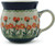 Polish Pottery Bubble Mug 8 oz Peach Spring Daisy