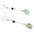 Sesame Jasper Briolette Sterling Silver Chain Dangle Earrings Crystal