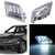 AutoJoy Club LED Side Marker Lights Compatible With 2008-2011 Mercedes Benz W204 C250 C300 C350 & 2008-2013 C63 AMG C-Class Front Bumper Lights Clear Lens White Full LED Side Marker Lamps Pair