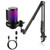 FerBuee USB PC Gaming Microphone with RGB Light. Condenser Microphone with Mute Button, Volume Control, 3.5mm Headphone Jack. Compatible with Windows, Mac OS, Smartphones, PS4/PS5 (Black)