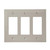 Amerelle 84RRRN Steps Cast Metal Triple Rocker/GFCI Wallplate, Satin Nickel