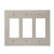 Amerelle 84RRRN Steps Cast Metal Triple Rocker/GFCI Wallplate, Satin Nickel